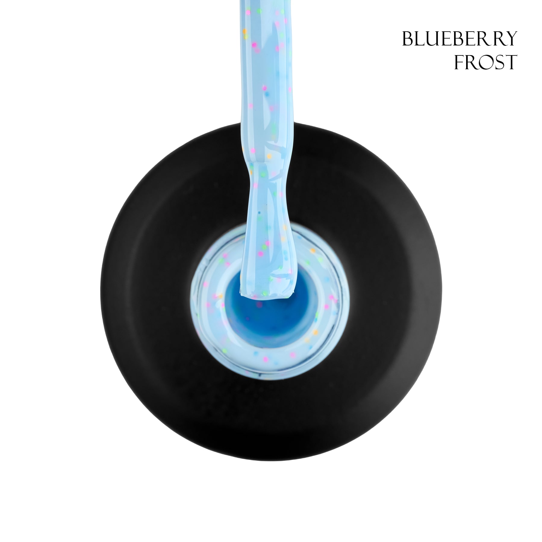 GLOSS Yogurt Base Blueberry Frost, 15 ml (soft blue with colorful confetti)